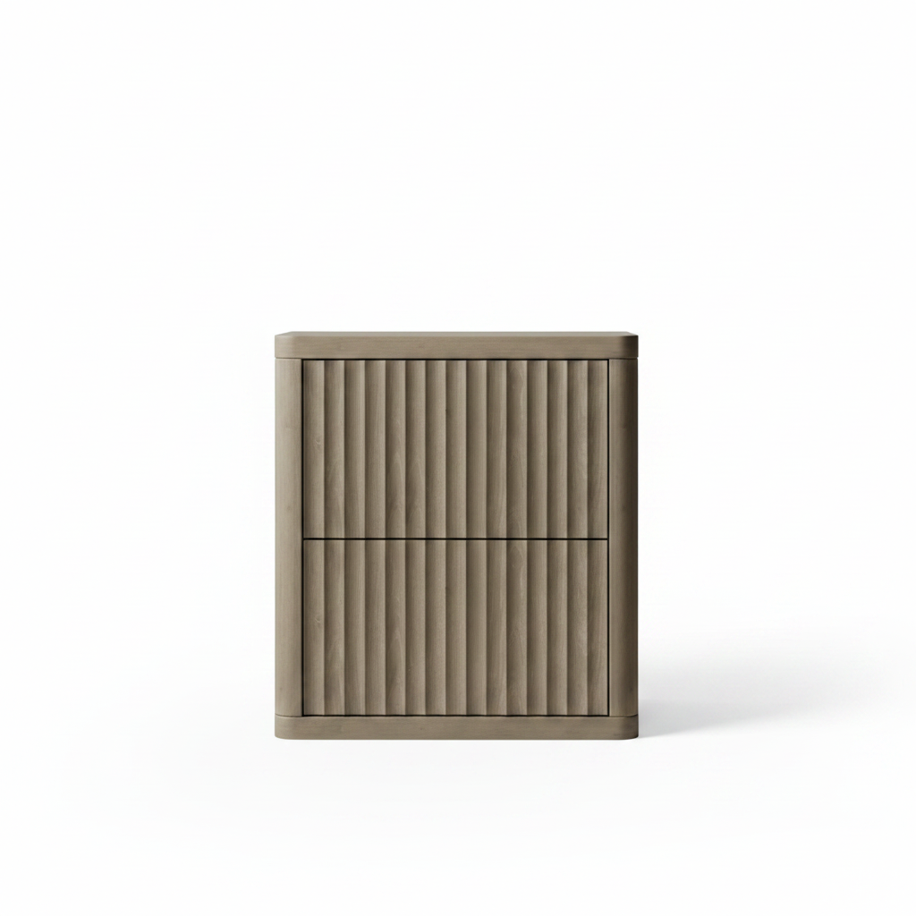 Modern Fluted Nightstand