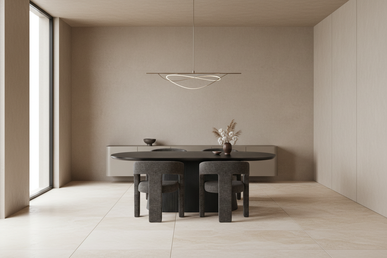 Tovas x Amara Dining Set — Charcoal Chairs