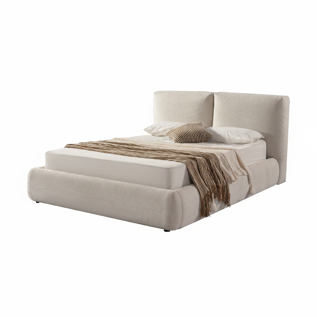 Calla Queen Bed Frame - Beige