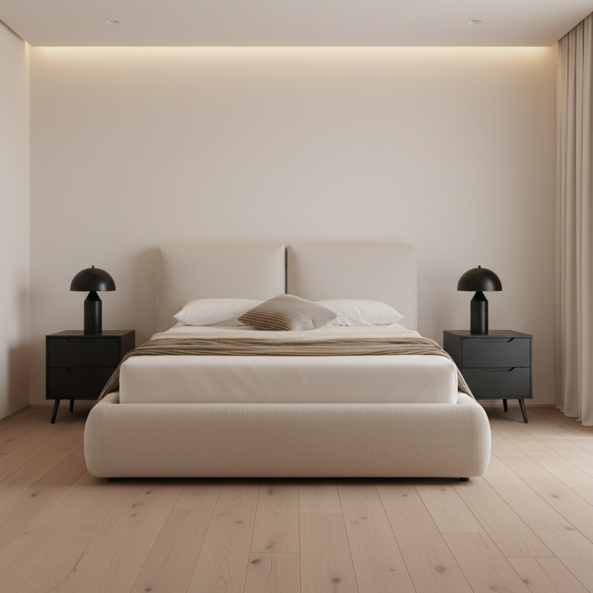 Calla Queen Bed Frame - Beige
