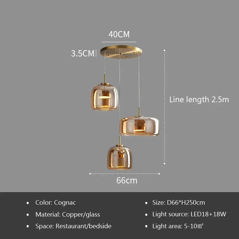 Nordic Glass LED Pendant Light