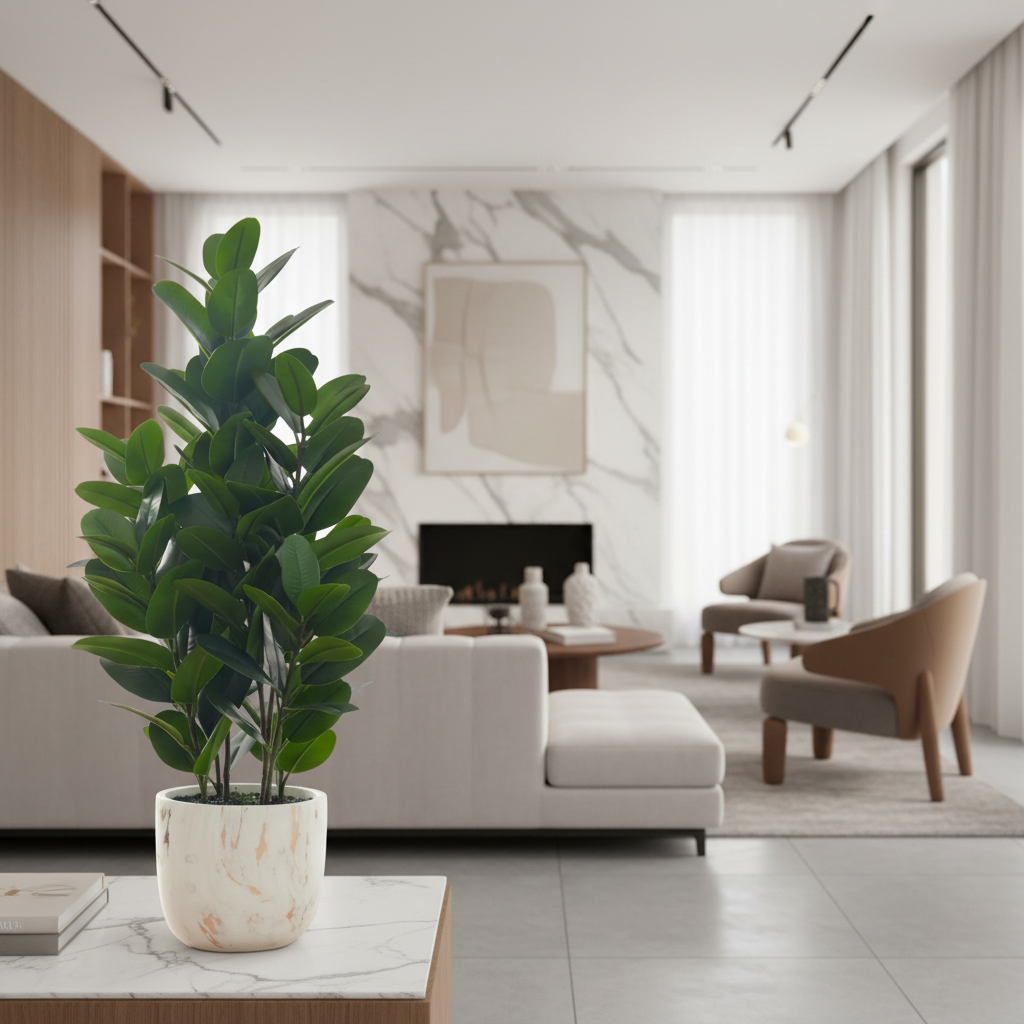 PLANTE ARTIFICIELLE - 79 cm H / GARCINIA D'INTÉRIEUR EN POT DE 18 CM