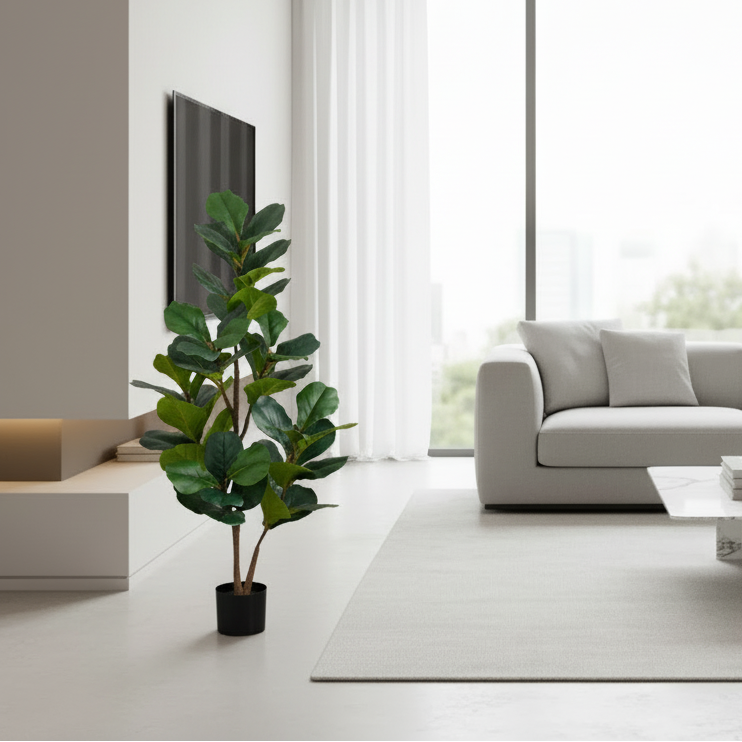 PLANTE ARTIFICIELLE - 49"H / ARBRE À VIOLONCELLE D'INTÉRIEUR DANS UN POT DE 5"