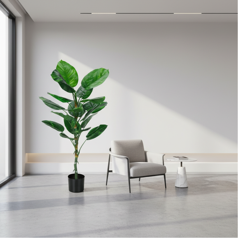 PLANTE ARTIFICIELLE - 137 cm H / DIEFFENBACHIA D'INTÉRIEUR / POT DE 15 cm