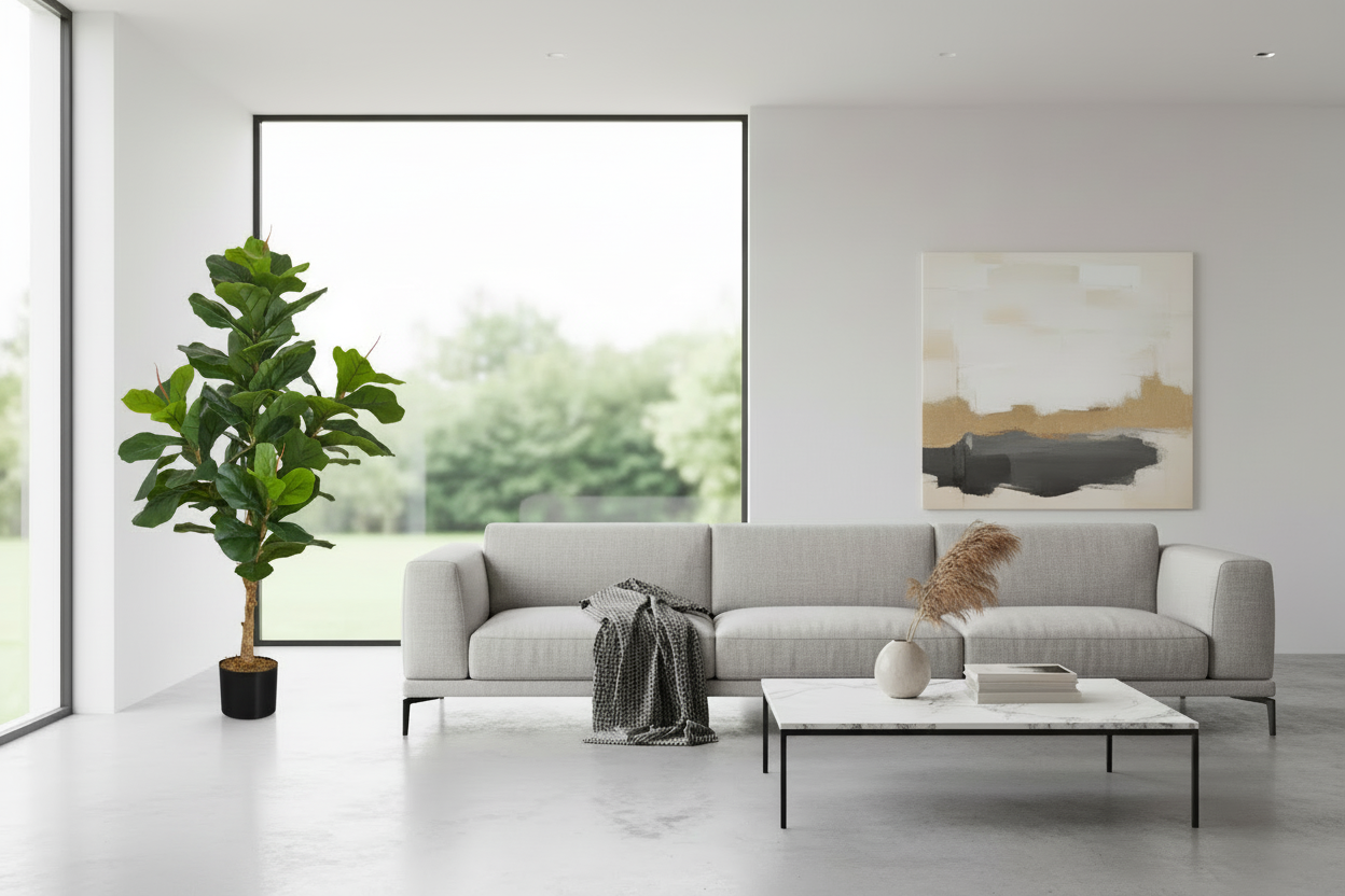 ARTIFICIAL PLANT - 47"H / INDOOR FIDDLE TREE IN A 5" POT