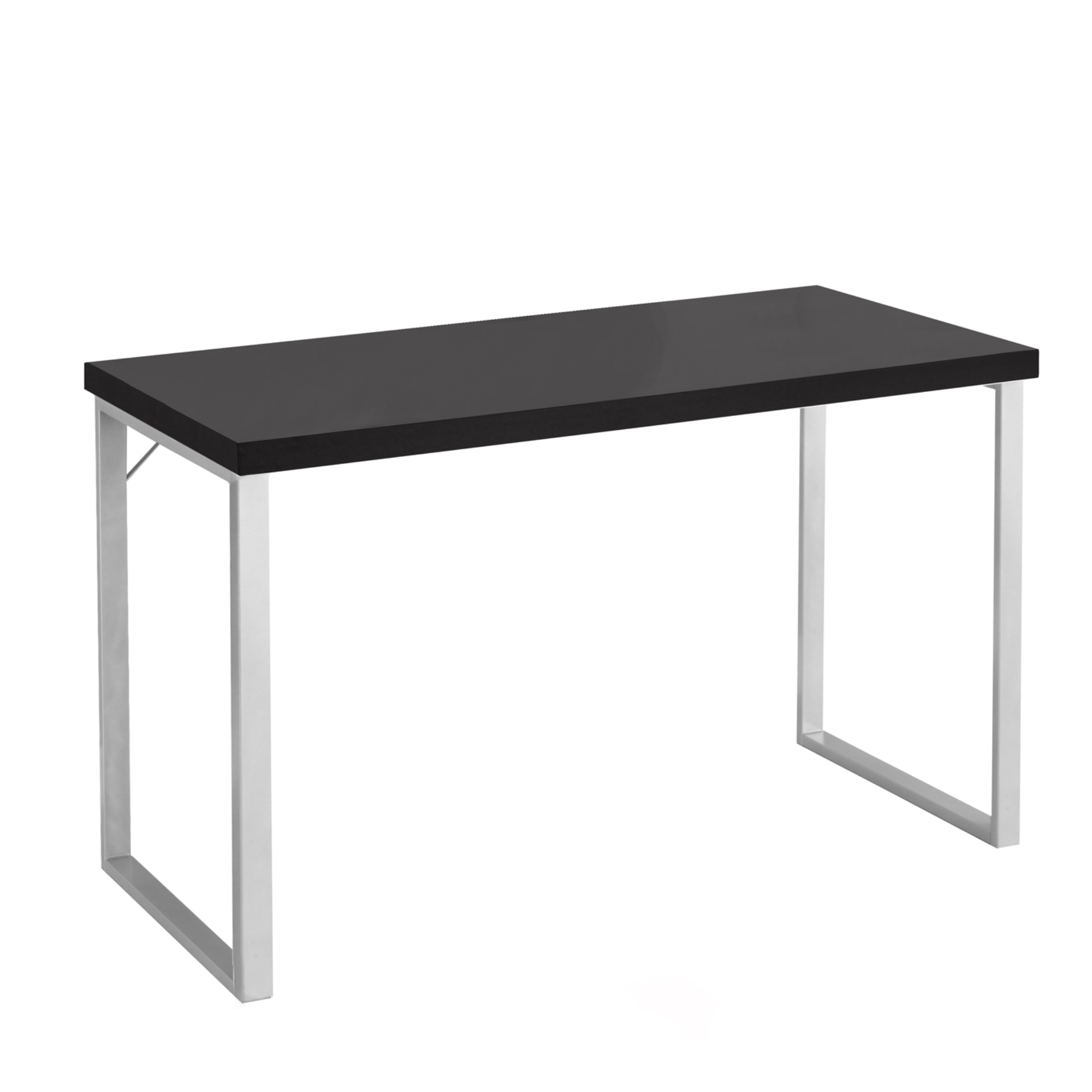 COMPUTER DESK - 48"L / ESPRESSO / SILVER METAL