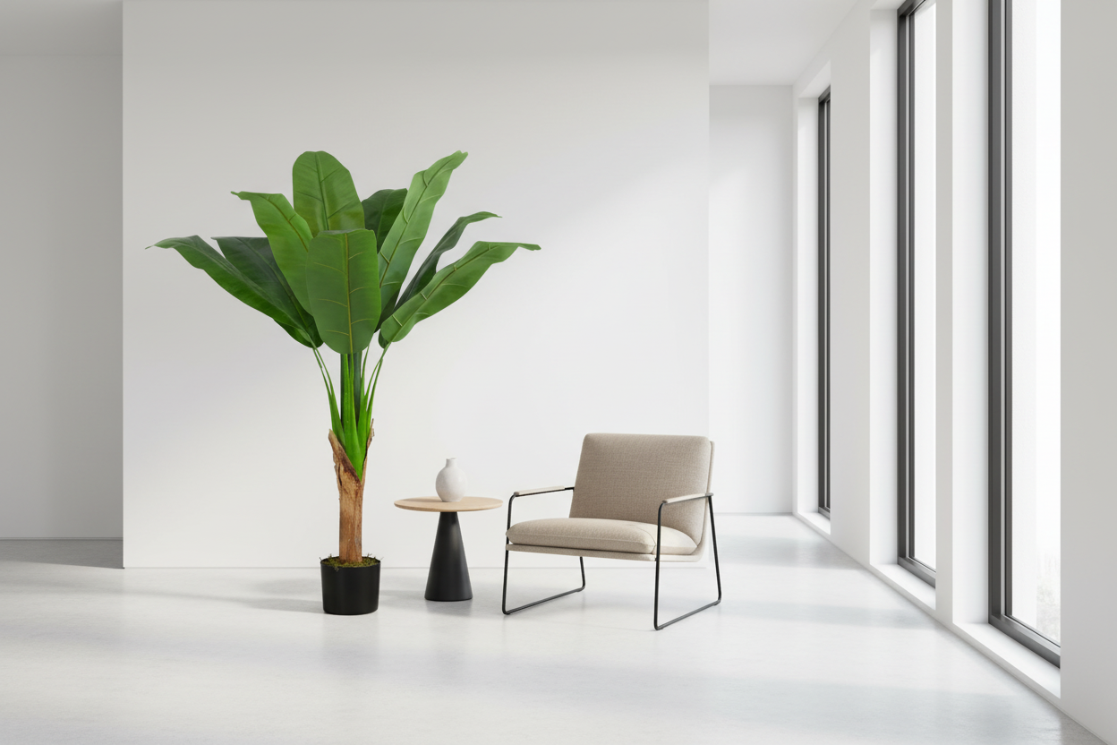 ARTIFICIAL PLANT - 43"H / INDOOR BANANA TREE IN A 5" POT