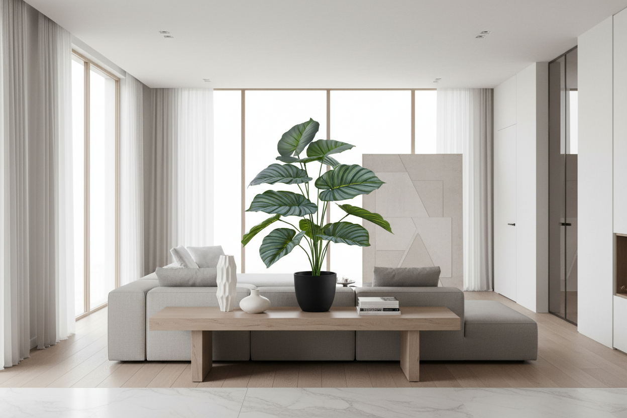 ARTIFICIAL PLANT - 24"H / INDOOR CALATHEA IN A 5" POT