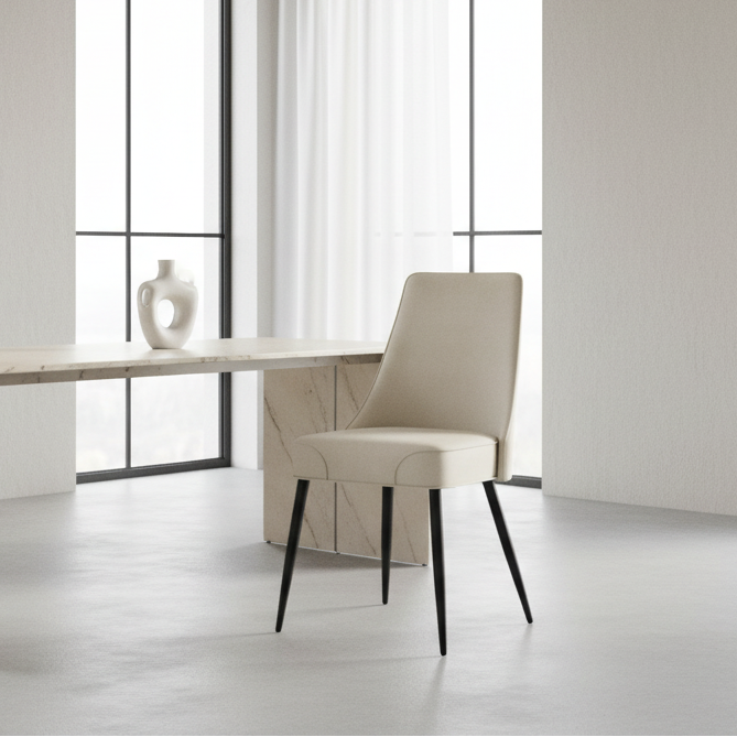 Chaise de salle à manger Koda, tissu, lot de 2