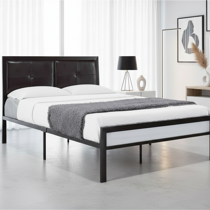 IF-185B Black  Double Bed