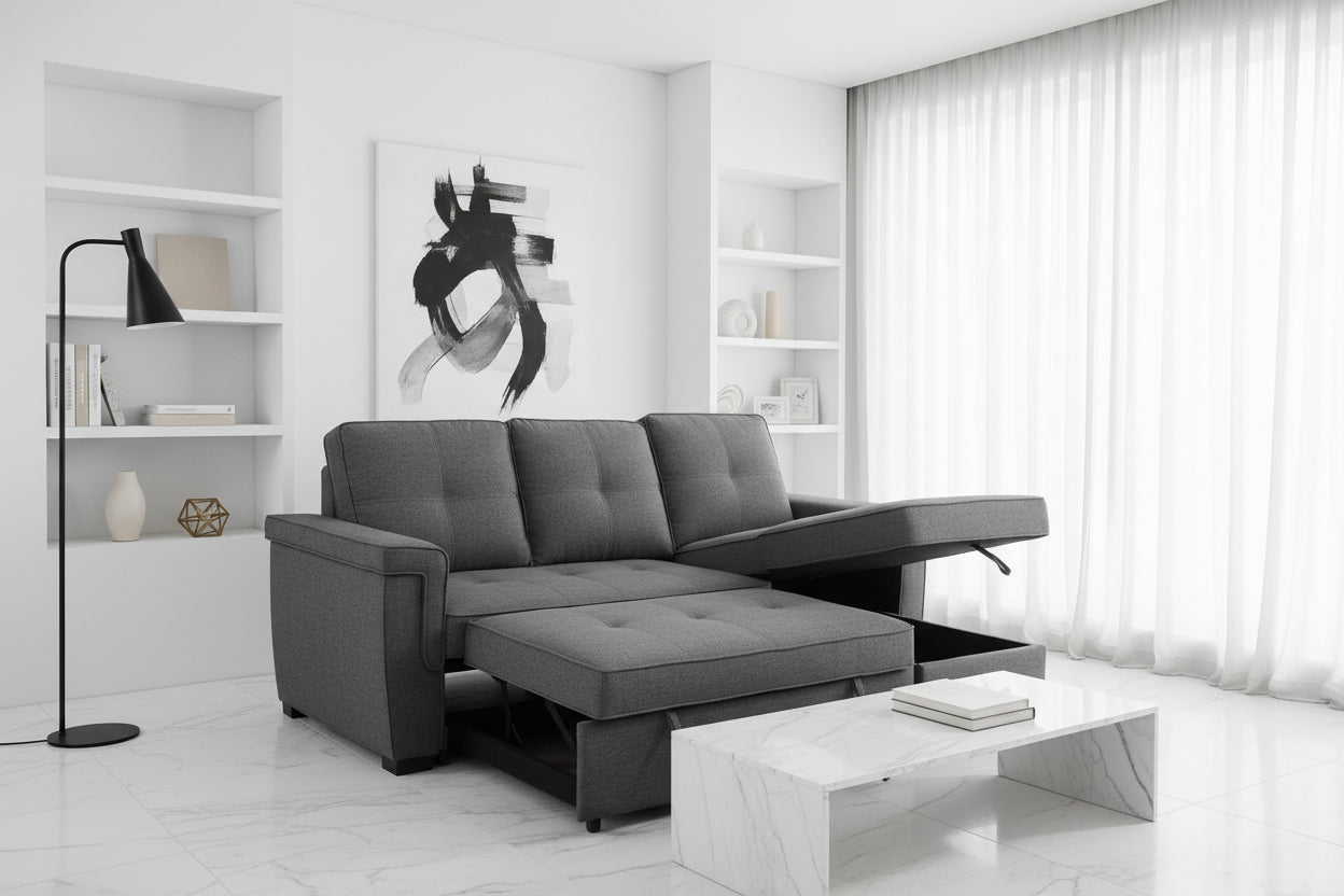 IF-9040 Reversible Chaise Sofa Bed Sectional