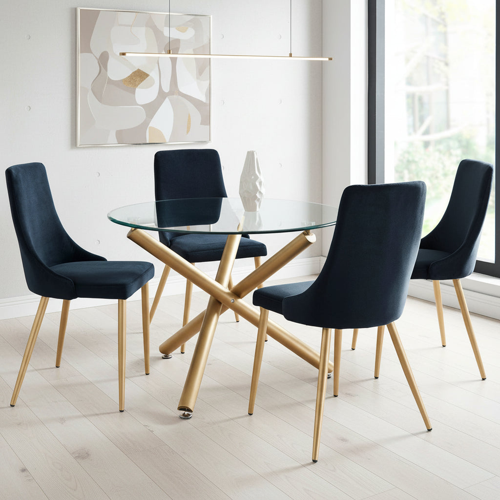 Carmilla Dining 5Pc Set-Chair Black