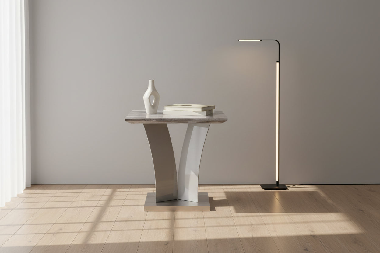 Table d'appoint Napoli en gris clair