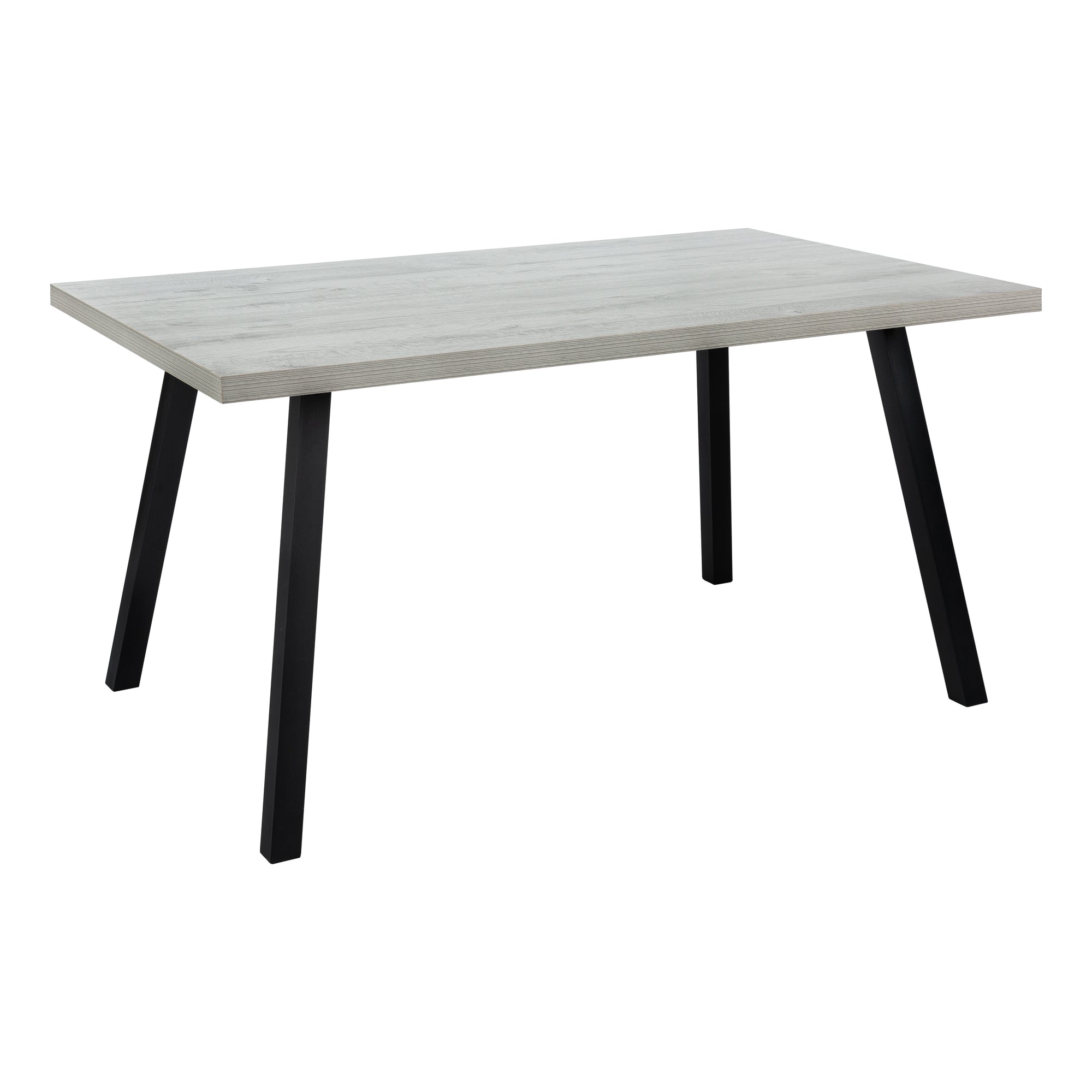 DINING TABLE - 36"X 60" / GREY / BLACK METAL