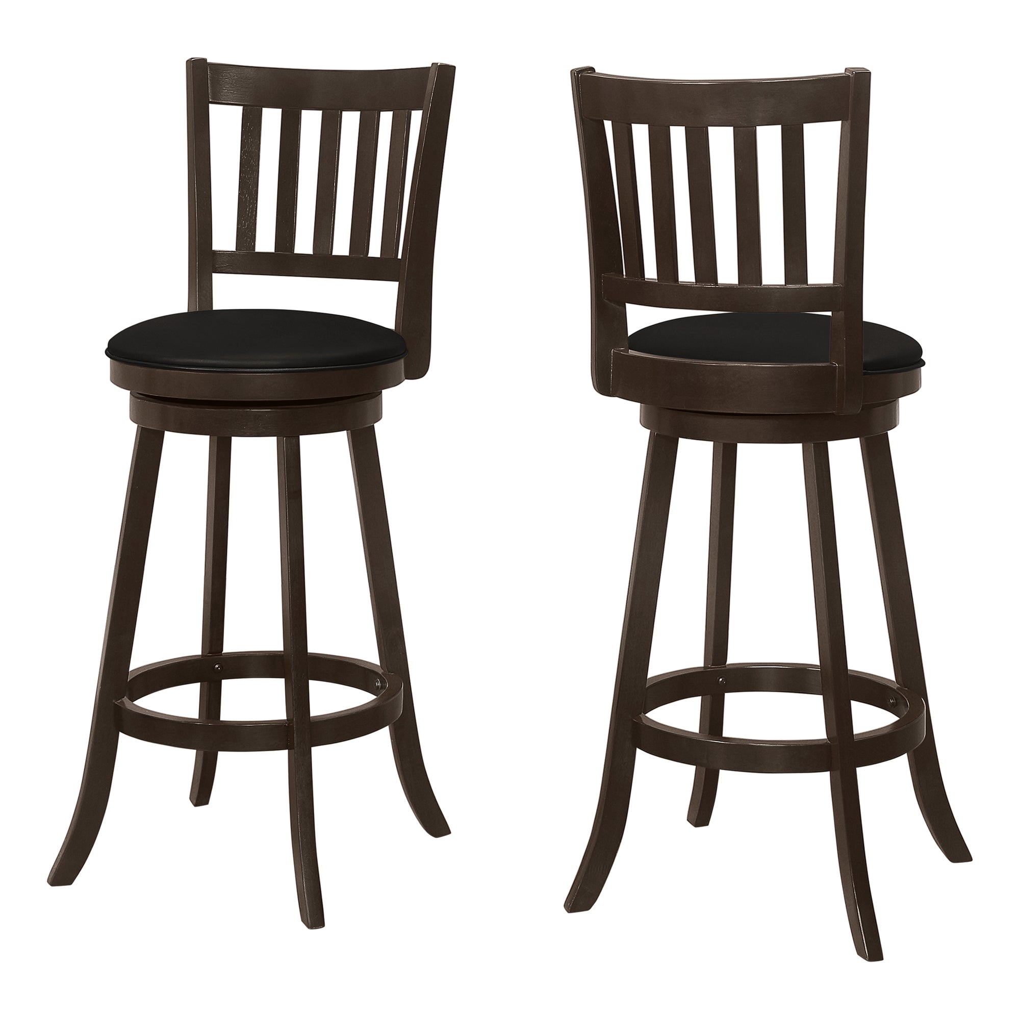 BARSTOOL - 2PCS / 44"H / ESPRESSO / SWIVEL BAR HEIGHT
