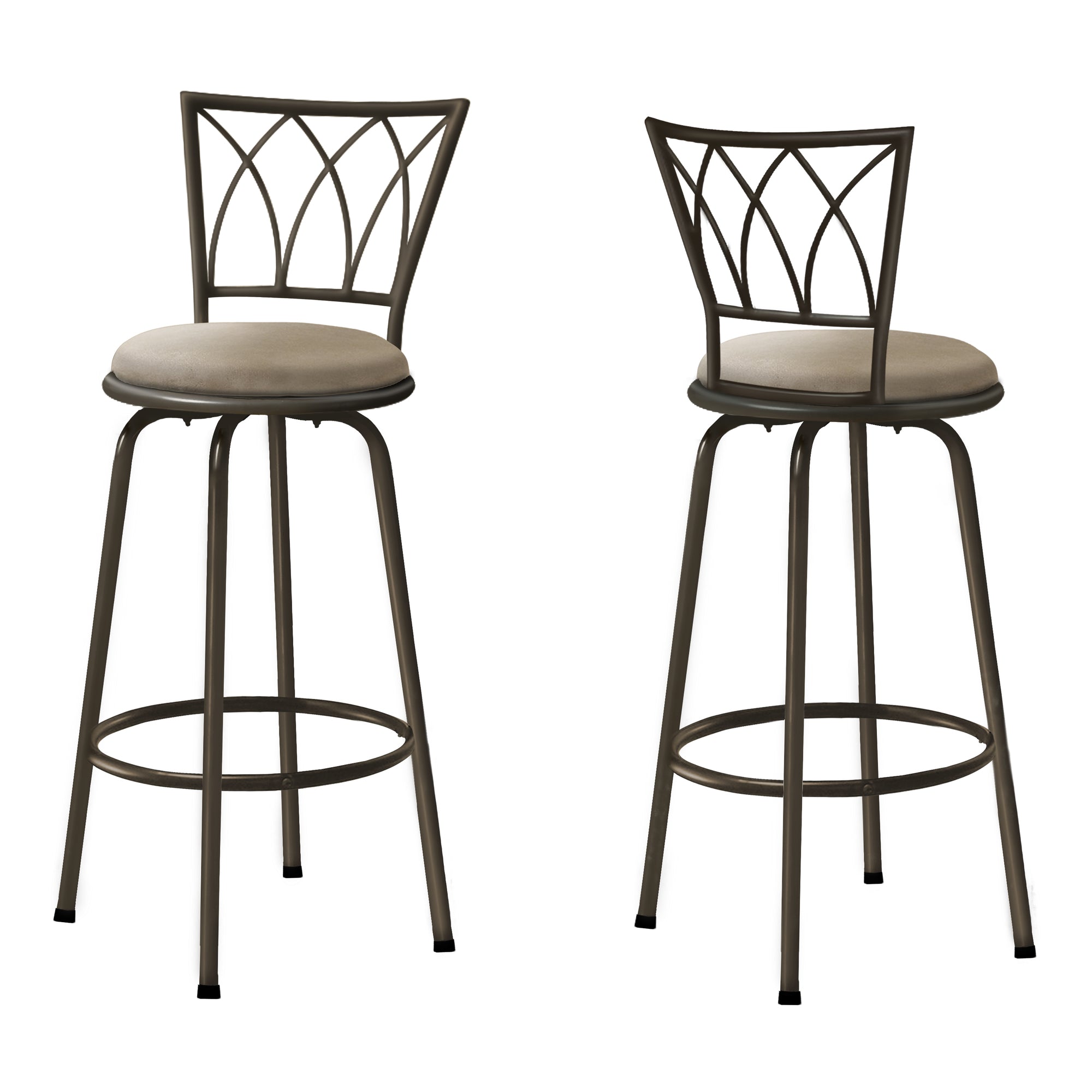 BARSTOOL - 2PCS / 43"H / SWIVEL / DARK COFFEE METAL
