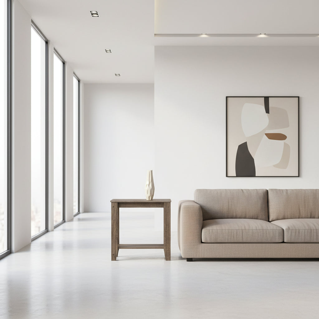 ACCENT TABLE - DARK TAUPE