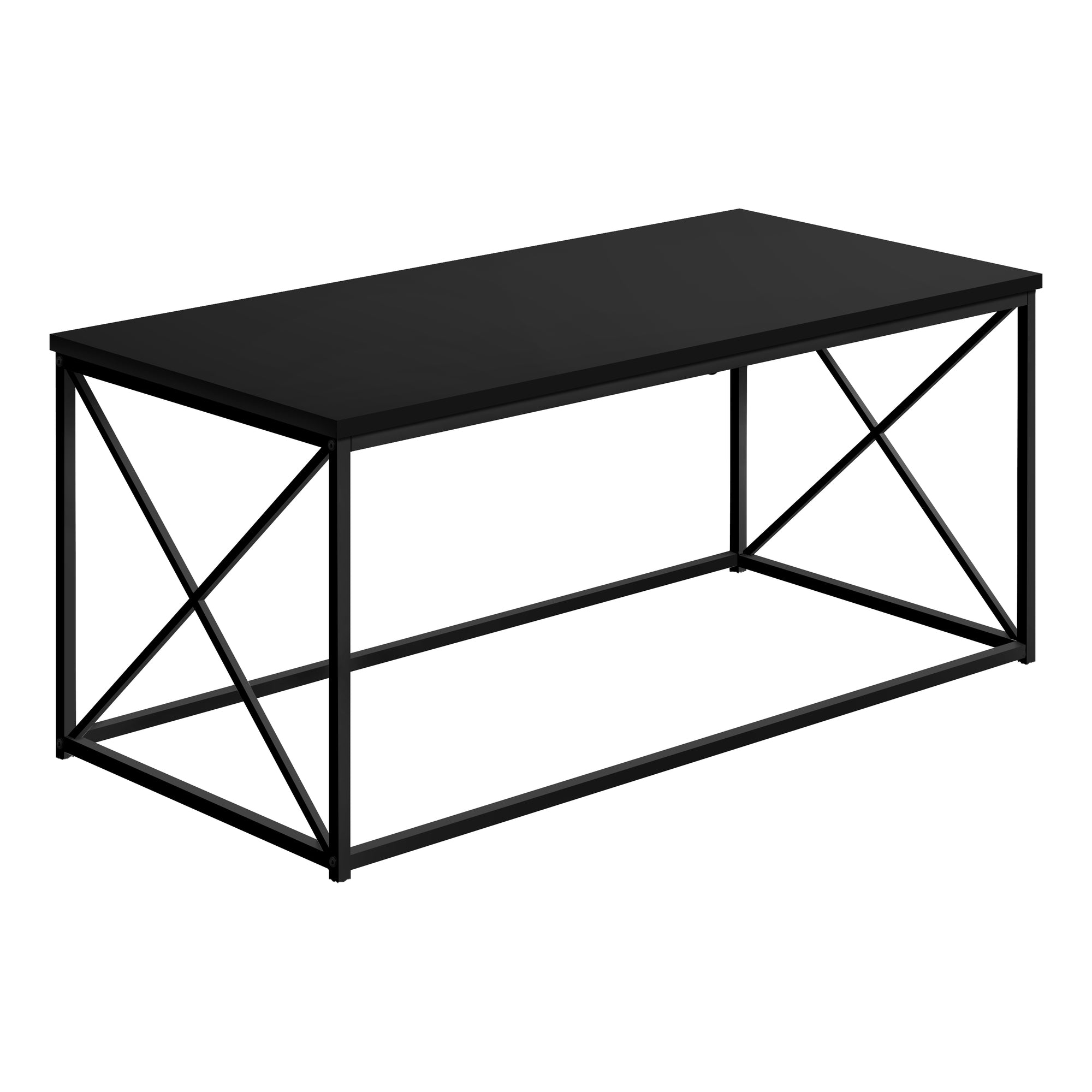 TABLE BASSE - 40"L / NOIR / MÉTAL NOIR